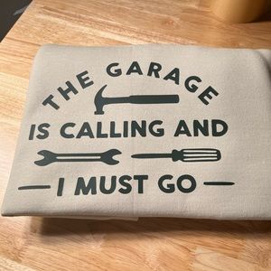 The garage is calling crew neck sweatshirt